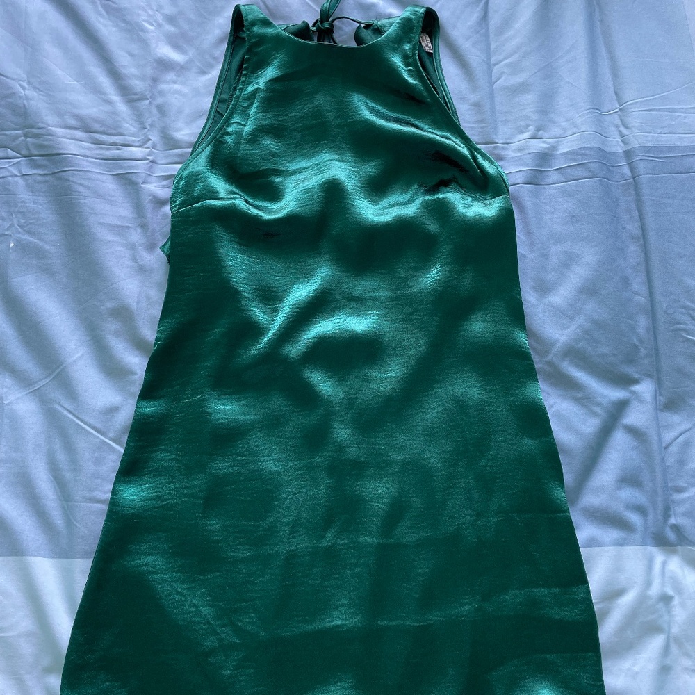 Free People Green Silk Dress